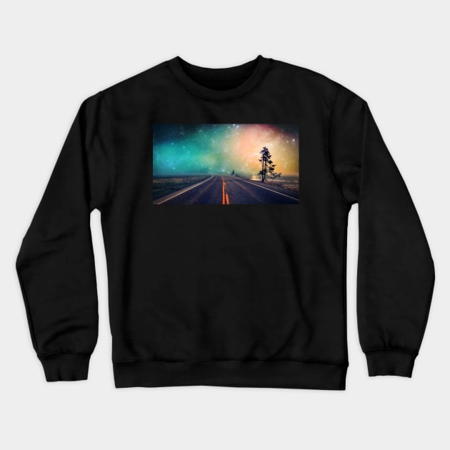 Space Trip Crewneck Sweatshirt by cletterle